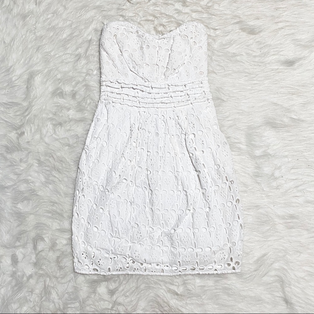 AMERICAN RAG White Strapless Mini Dress